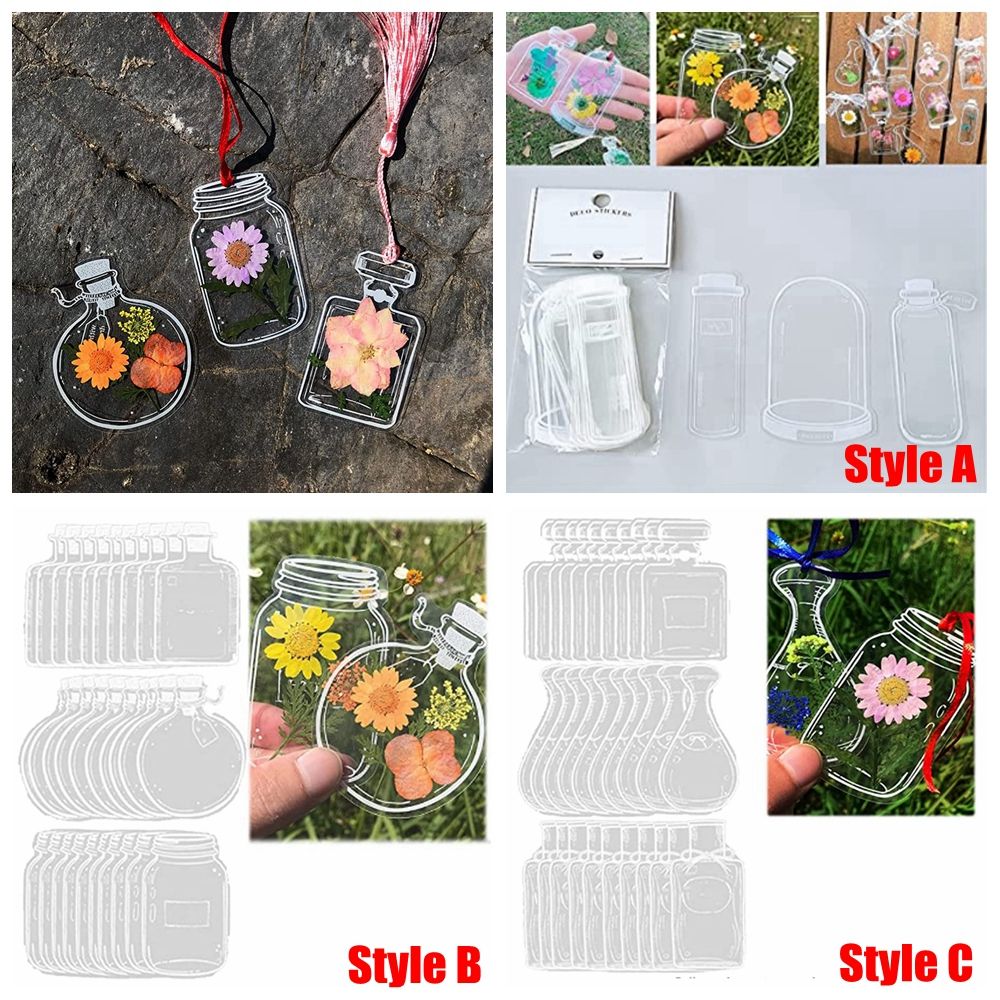 30Pcs DIY Transparent Dried Fl - Dried Flower Bookmark 评论和价格