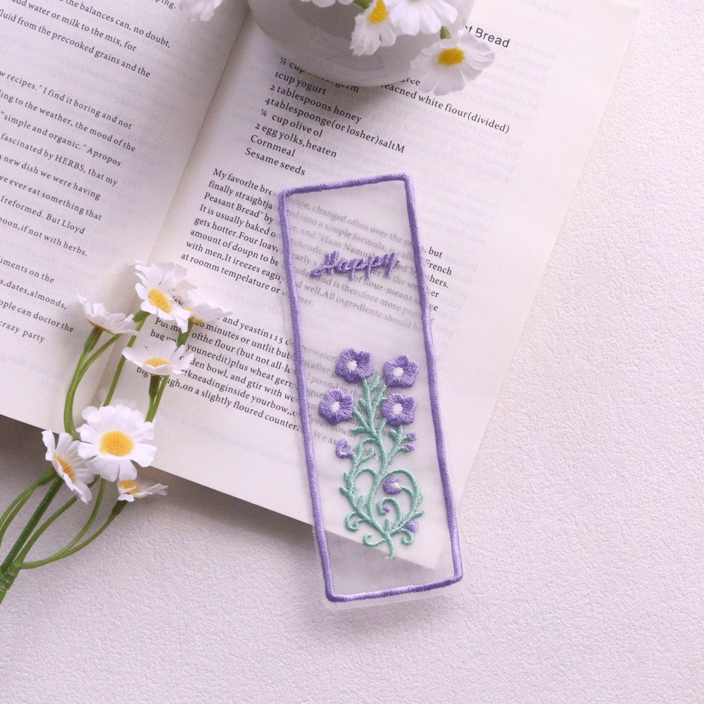 Creative Transparent Organza B - Dried Flower Bookmark 评论和价格