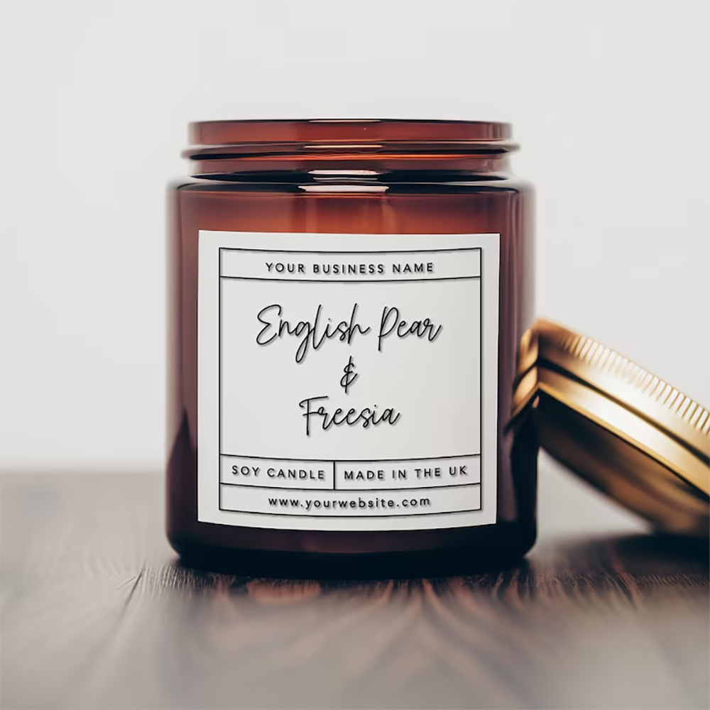 Personalized square Sticker Wi - Personalised Candle Label 评论和价格