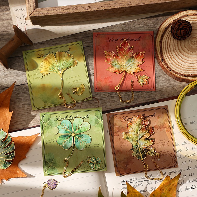 1 Pcs Vintage Leaf Bookmark Wi - Dried Flower Bookmark 评论和价格