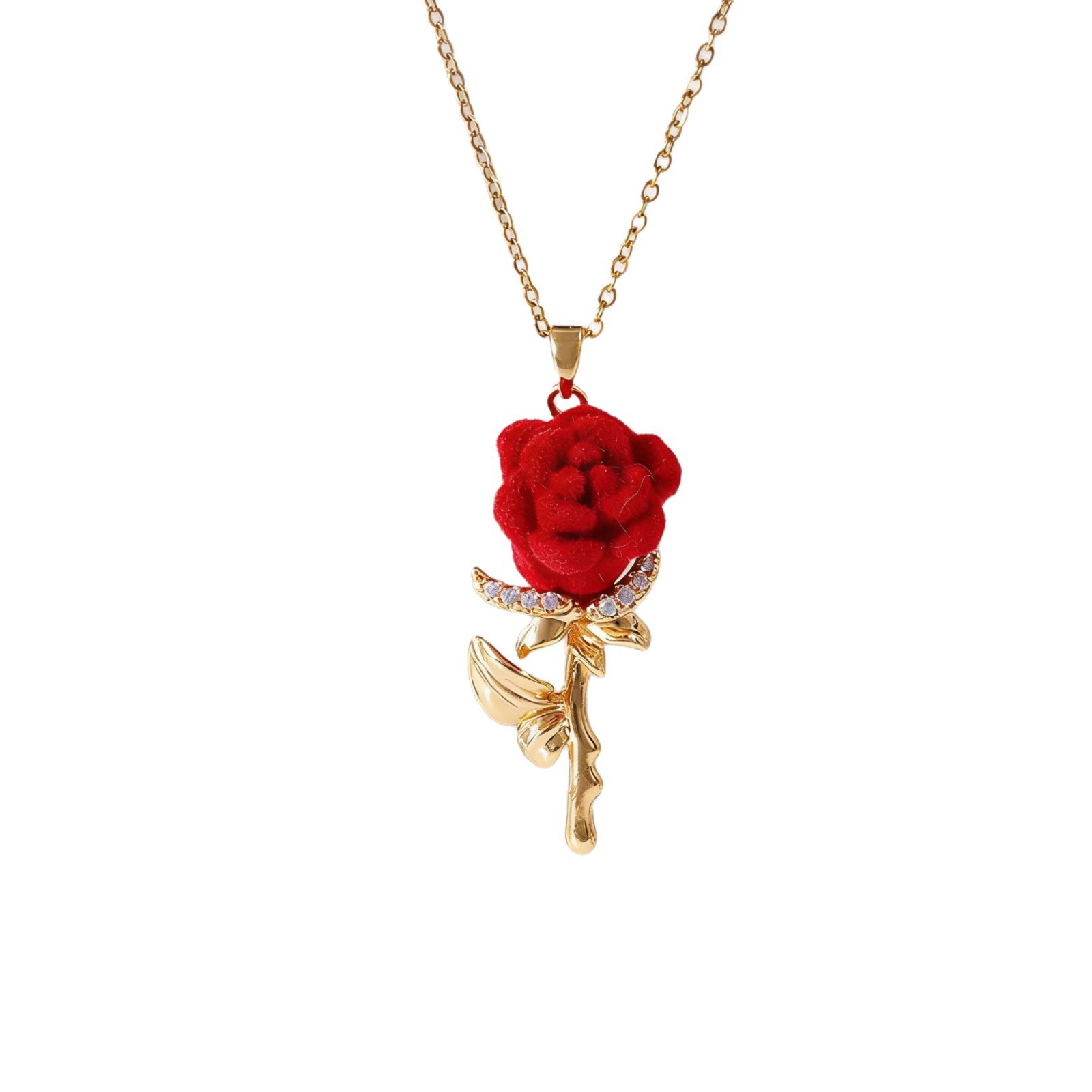 Women's Rose Necklace with Fre - Birth Flower Necklace 评论和价格