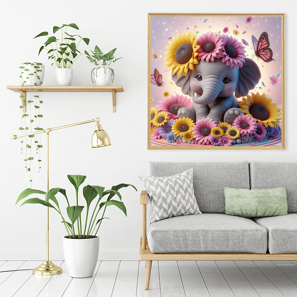 Evershine Elephant Diamond Pai - Photo Mosaic Print 评论和价格