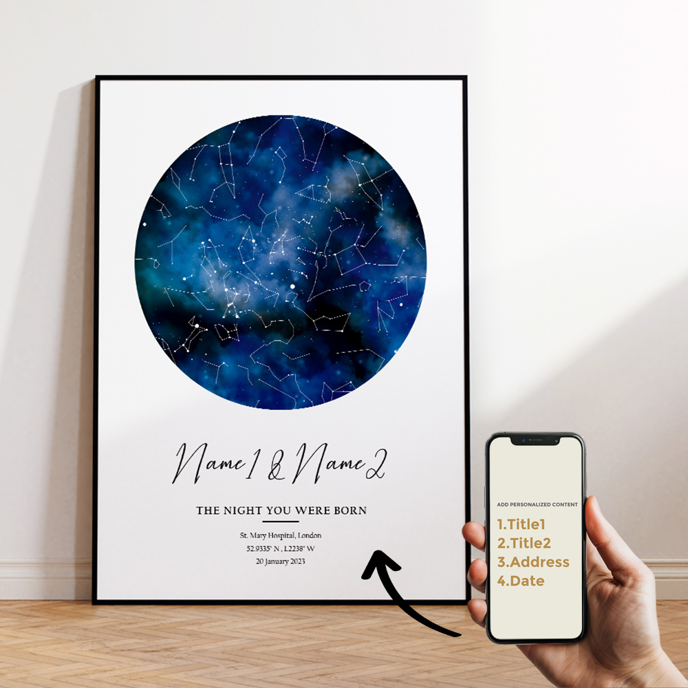Modern Custom Personalized Nig - Custom Night Sky 评论和价格