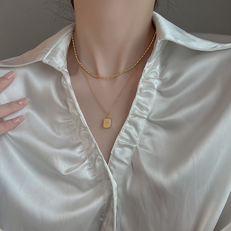 ANENJERY 316L Stainless Steel  - Birth Flower Necklace 评论和价格