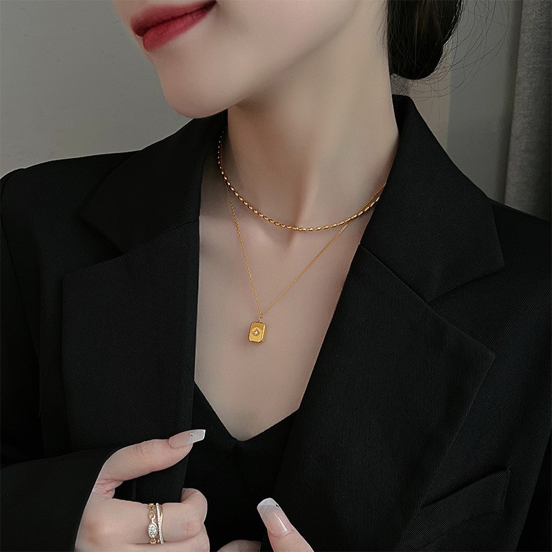 ANENJERY 316L Stainless Steel  - Birth Flower Necklace 评论和价格