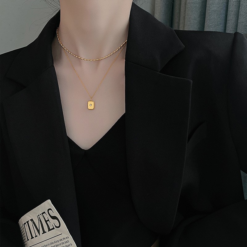 ANENJERY 316L Stainless Steel  - Birth Flower Necklace 评论和价格